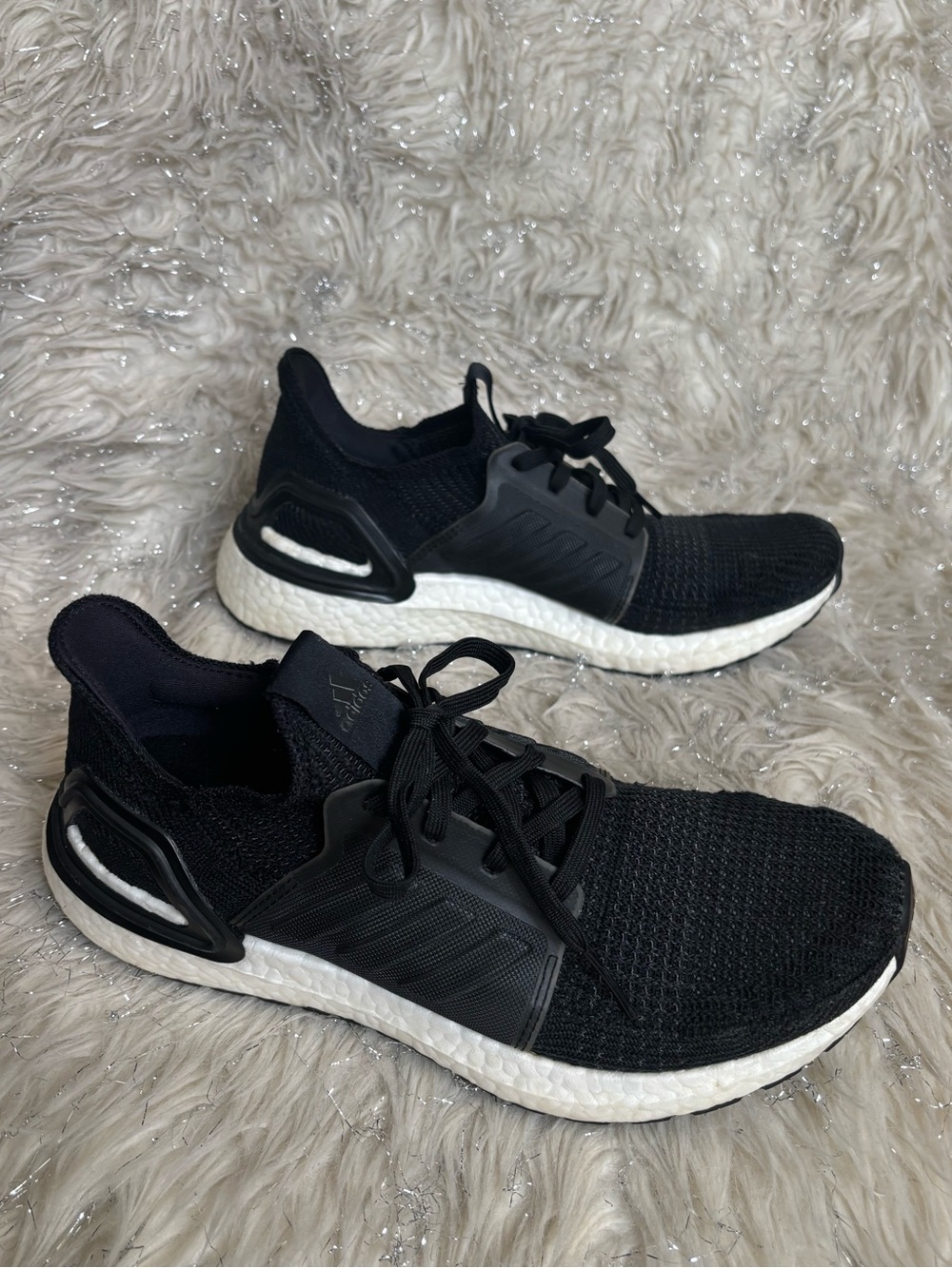Adidas Ultraboost Black/White Women’s  Knit Running Sneakers Size US 8.5 UK7